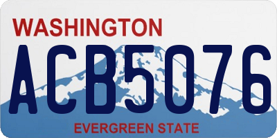 WA license plate ACB5076