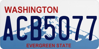 WA license plate ACB5077