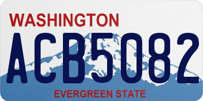 WA license plate ACB5082