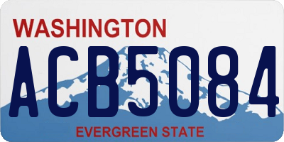 WA license plate ACB5084