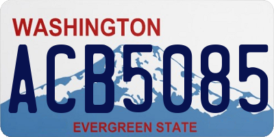 WA license plate ACB5085