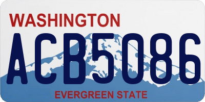 WA license plate ACB5086