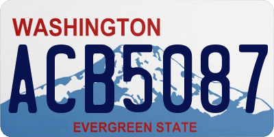 WA license plate ACB5087