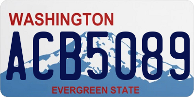 WA license plate ACB5089