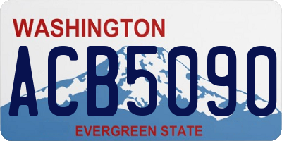 WA license plate ACB5090