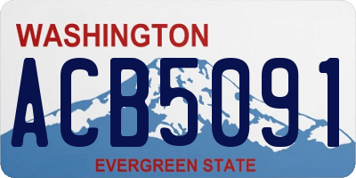 WA license plate ACB5091