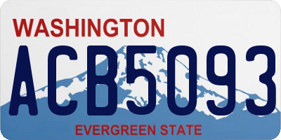 WA license plate ACB5093