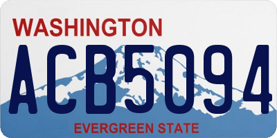 WA license plate ACB5094