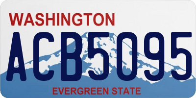 WA license plate ACB5095