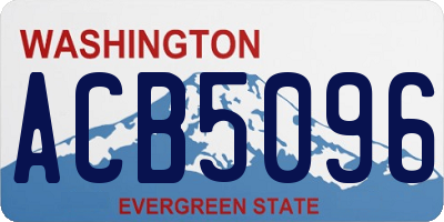 WA license plate ACB5096