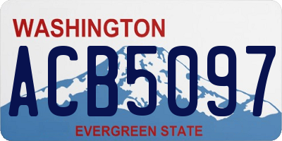 WA license plate ACB5097