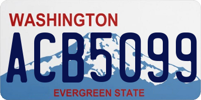 WA license plate ACB5099