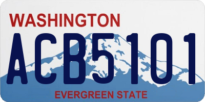 WA license plate ACB5101