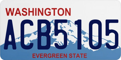 WA license plate ACB5105