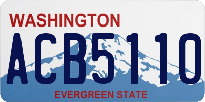 WA license plate ACB5110