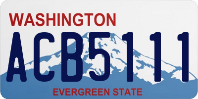 WA license plate ACB5111