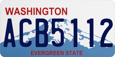 WA license plate ACB5112
