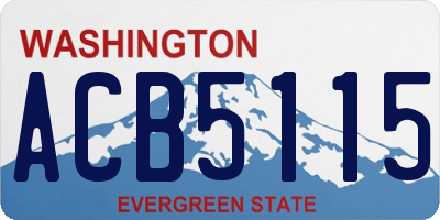 WA license plate ACB5115