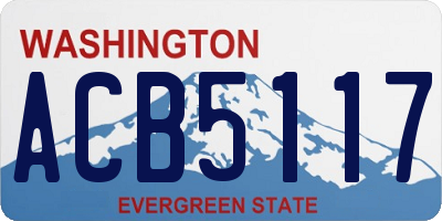 WA license plate ACB5117