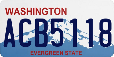 WA license plate ACB5118