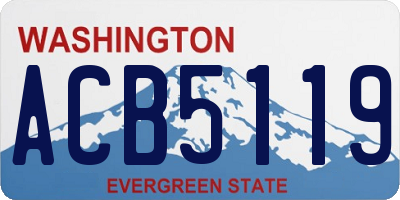 WA license plate ACB5119