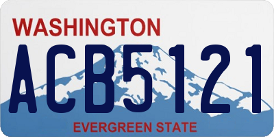 WA license plate ACB5121