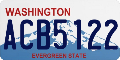 WA license plate ACB5122