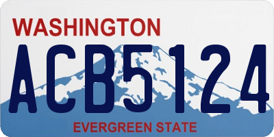 WA license plate ACB5124