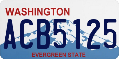 WA license plate ACB5125