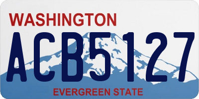 WA license plate ACB5127