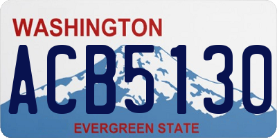 WA license plate ACB5130