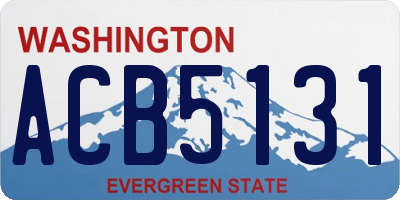 WA license plate ACB5131