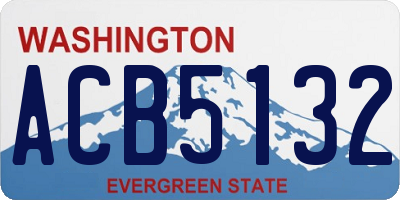 WA license plate ACB5132