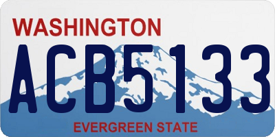 WA license plate ACB5133