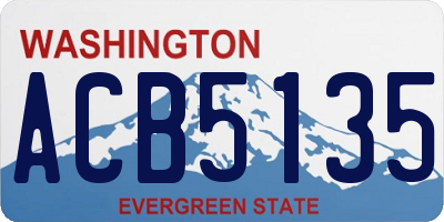 WA license plate ACB5135