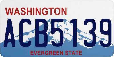 WA license plate ACB5139