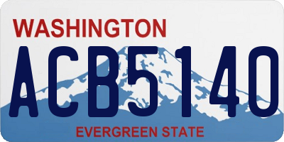 WA license plate ACB5140