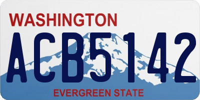 WA license plate ACB5142