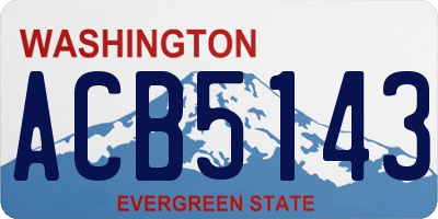 WA license plate ACB5143