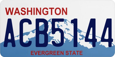 WA license plate ACB5144
