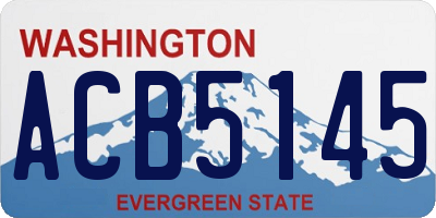 WA license plate ACB5145