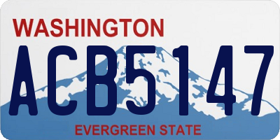 WA license plate ACB5147