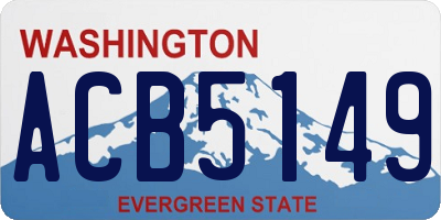 WA license plate ACB5149