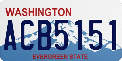 WA license plate ACB5151