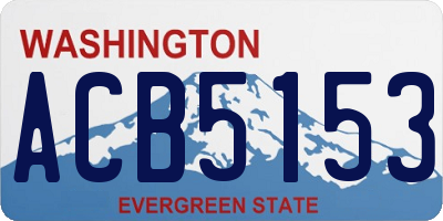 WA license plate ACB5153