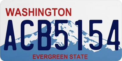 WA license plate ACB5154