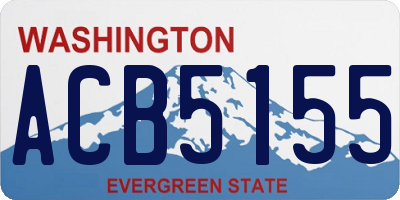 WA license plate ACB5155