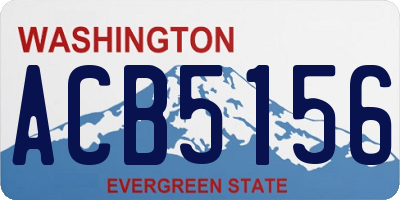 WA license plate ACB5156