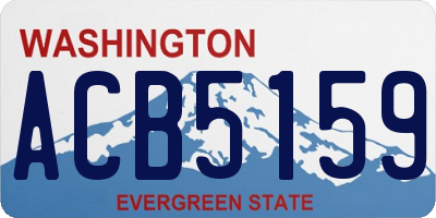 WA license plate ACB5159