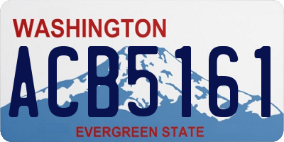 WA license plate ACB5161